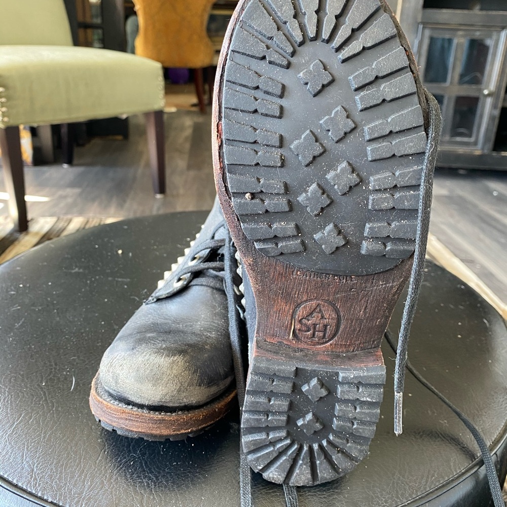 ASH silver studded combat boot - Picture 4 of 4